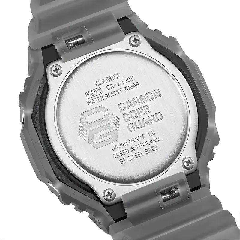 Casio G-Shock Black Dial Gray Resign Men's Watch- GA-2100K-1A